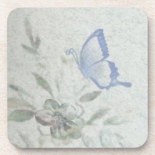 Vintage Floral Blue Coaster