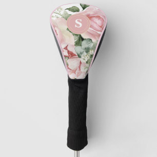 Vintage Floral Blush Pink Rose Golf Head Cover