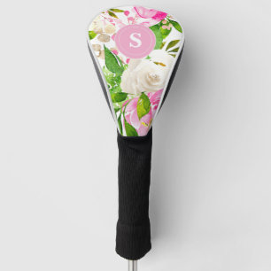 Vintage Floral Blush Pink Rose Golf Head Cover