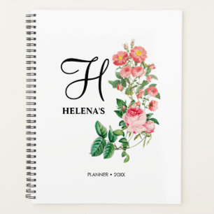 Vintage Floral Botanical Customised Monogram Planner