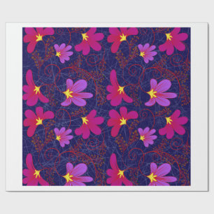 Vintage Floral Botanical Pattern Wrapping Paper