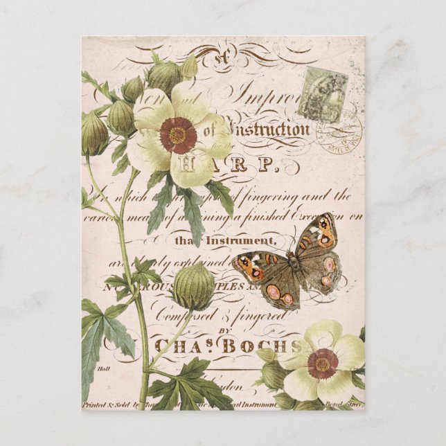 Vintage Floral Botanical postcard (Front)