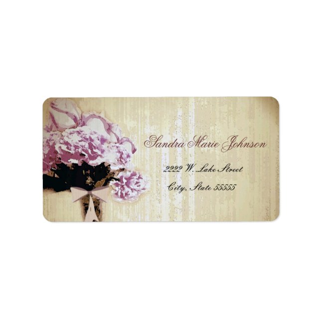 Vintage Floral Bouquet Label (Front)