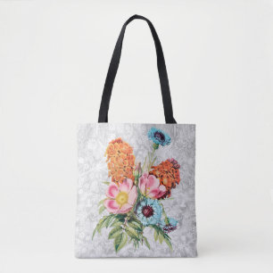 Vintage Floral Bouquet of Flowers Tote Bag