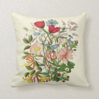 Vintage Floral Bouquet Pillow