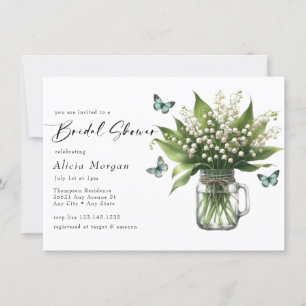 Vintage Floral Bouquet   Rustic Bridal Shower Invitation