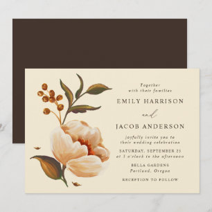 Vintage Floral Bouquet Wedding Invitation