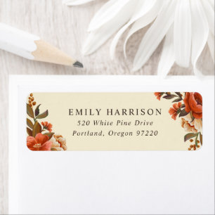 Vintage Floral Bouquets Return Address