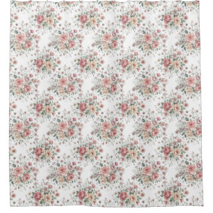 vintage floral bouquets shower curtain