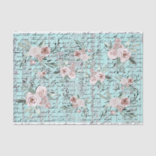 vintage floral bouquets tissue paper