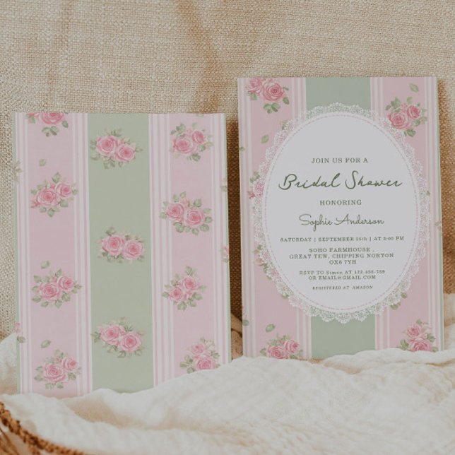 Vintage Floral Bridal Shower Invitation  (Creator Uploaded)