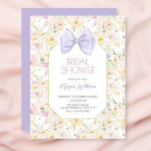 Vintage floral bridal shower  invitation