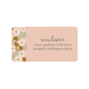 Vintage Floral Bridal Shower Return Address Label
