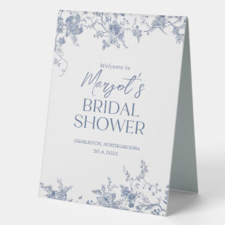 Vintage Floral Bridal Shower Welcome Sign, Dusty 