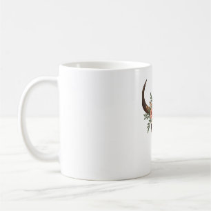 Vintage Floral Bull Skull Boho Western Botanical I Coffee Mug