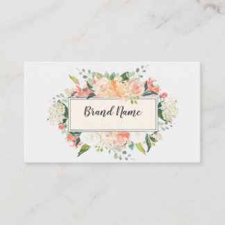 Vintage floral business card