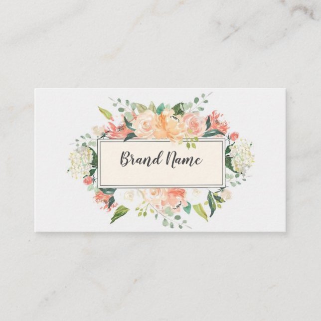 Vintage floral business card (Front)