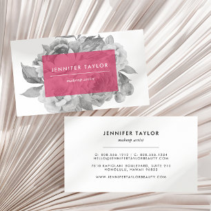 Vintage Floral Business Cards   Berry