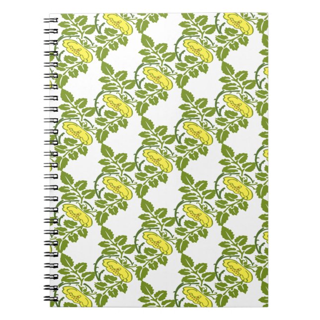 Vintage Floral Buttercup wallpaper damask Notebook (Front)