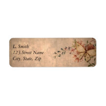 Vintage Floral Butterfly