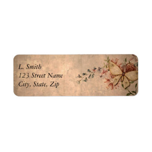 Vintage Floral Butterfly