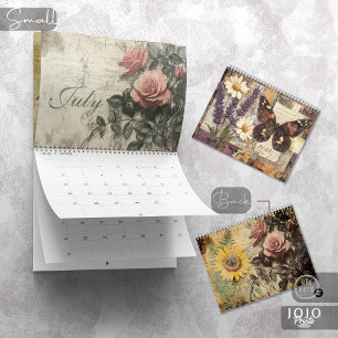 Vintage Floral Butterfly Calendar