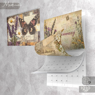 Vintage Floral Butterfly Calendar