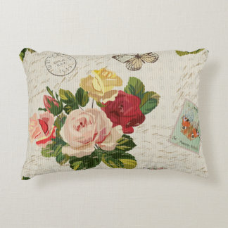 Vintage floral, butterfly elegance decorative cushion