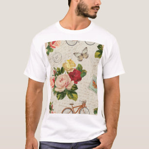 Vintage floral, butterfly elegance T-Shirt
