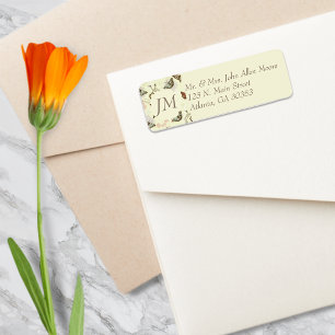 Vintage Floral Butterfly Pattern