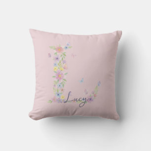 Vintage Floral Butterfly Throw Cushion