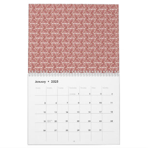 Vintage Floral Calendar Romantic Cottagecore Decor