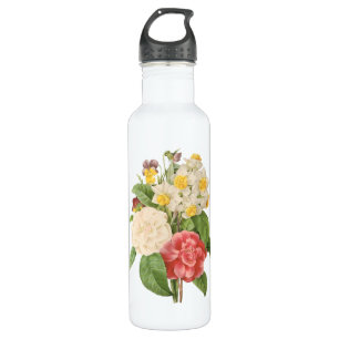 Vintage Floral Camelia Daffodil Flowers by Redoute 710 Ml Water Bottle