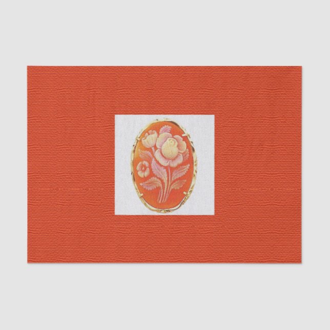 Vintage Floral Cameo Mother's Day Tissue Paper (Front)