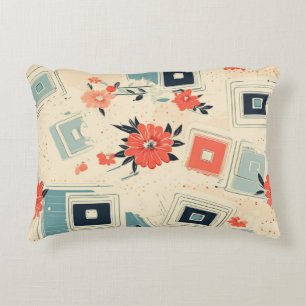 Vintage Floral & Camera Pattern (3) Decorative Cushion