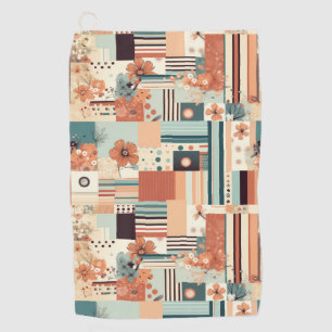 Vintage Floral & Camera Pattern (4) Golf Towel