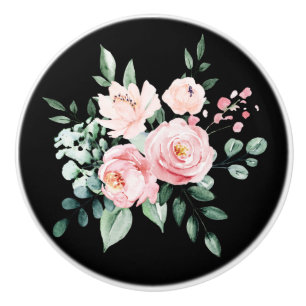 Vintage Floral Ceramic Knob