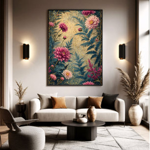 Vintage Floral Charm Canvas Print