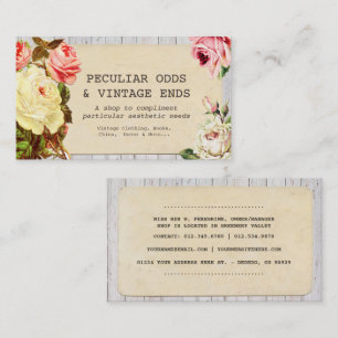 Vintage Floral Chic Business Card