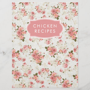 Vintage Floral Chicken Recipe Divider