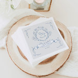 Vintage floral Chinoiserie Toile Baby shower Napkin<br><div class="desc">Vintage floral Chinoiserie Toile Baby shower Napkins
Matching items are available.</div>