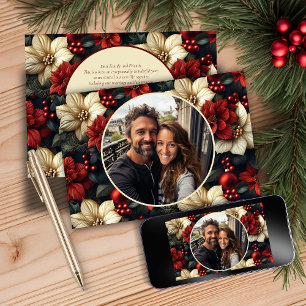 Vintage Floral Christmas Card