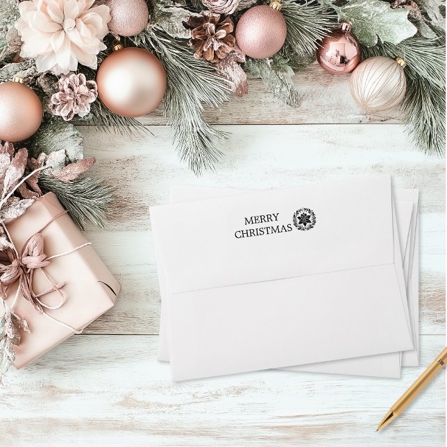 Vintage Floral Christmas Self-inking Stamp (Christmas Self-Inking Stamp)