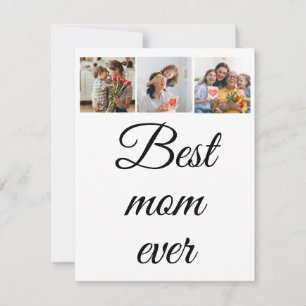 Vintage Floral Collage Photo Mother's Day Card