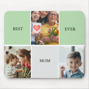 Vintage Floral Collage Photo Mother's Day Mouse Mat