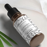 Vintage Floral Cosmetic 2 OZ Dropper Bottle Label<br><div class="desc">Minimalist cosmetic bottle label design featuring vintage floral background, a simple black and white design with stylish fonts. This fully editable dropper bottle label, includes space for your product name, ingredients and brand details, perfect to use for skincare packaging such as facial serums, essential oil, hair oil, face mist and...</div>