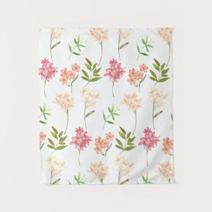 Vintage floral cottage traditional flowers tapestry