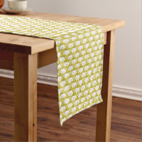 Vintage Floral Daisies Pattern Dark Gold & Olive