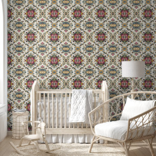 Vintage Floral Damask Botanical Pattern   Wallpaper