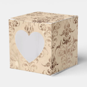 Vintage Floral Damask Favour Box